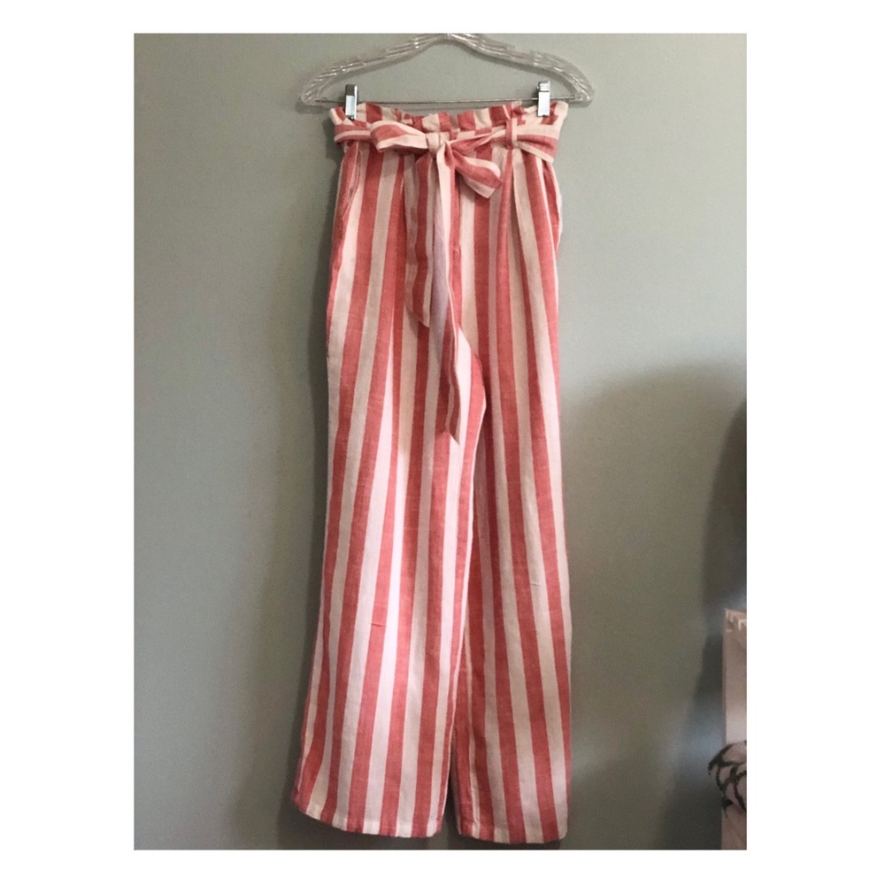 Paper Bag High Waisted Palazzo Pants